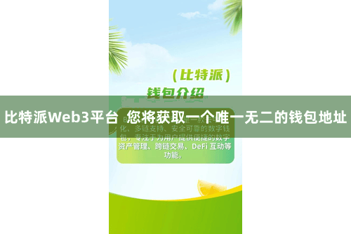 比特派Web3平台  您将获取一个唯一无二的钱包地址
